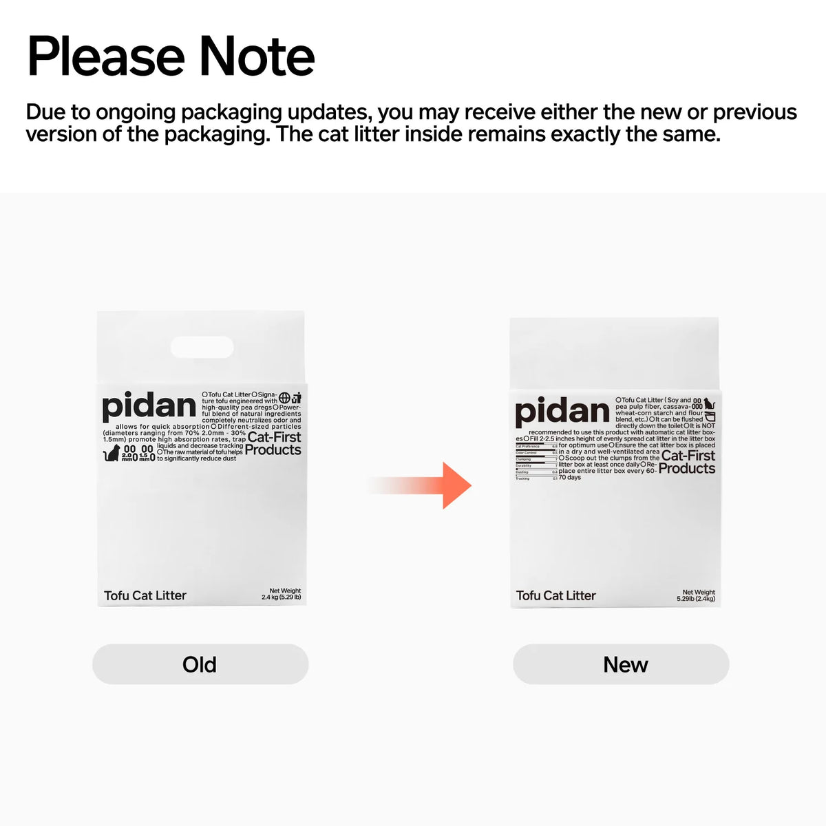 PIDAN Tofu Cat Litter | 4 x 2.4 kg