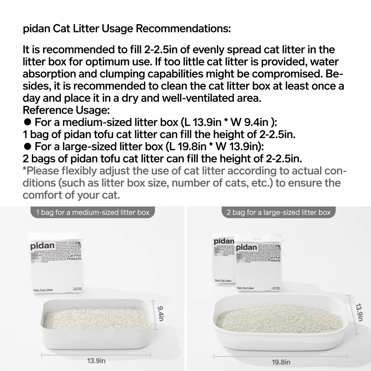 PIDAN Tofu Cat Litter | 4 x 2.4 kg
